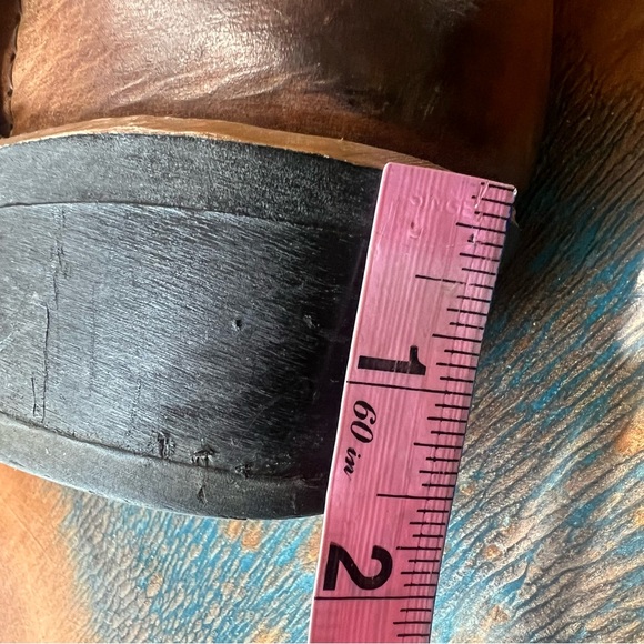 Vintage Frye 12R Brown leather Harness Boots USA Cowgirl size 6 - Picture 14 of 16